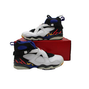 Jordan Air Jordan 8 Retro Threepeat Shoes Youth Size 7Y White Multi Sneakers 1K6